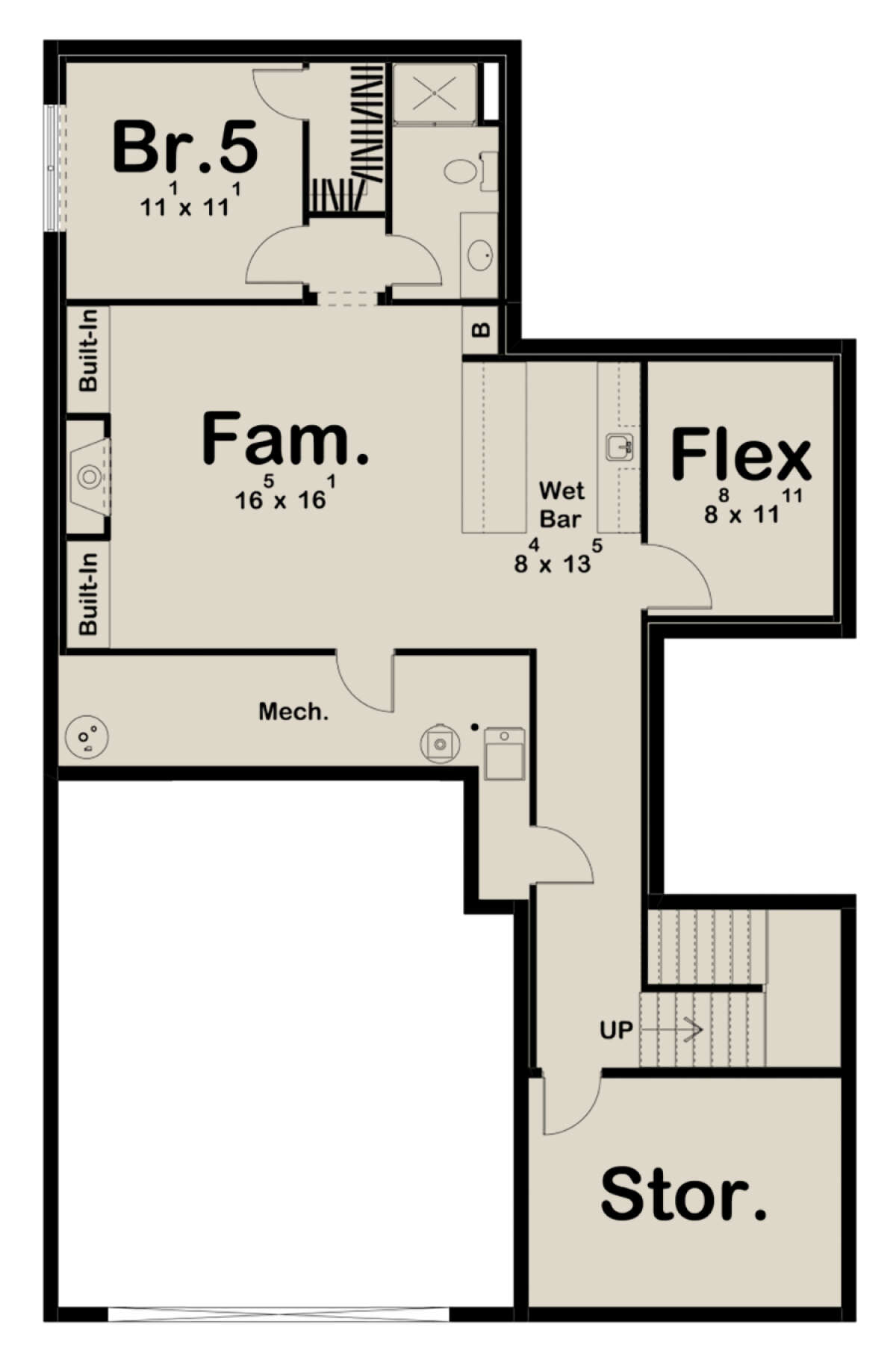 Basement for House Plan #963-00450