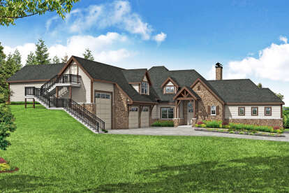 Craftsman House Plan #035-00873 Elevation Photo