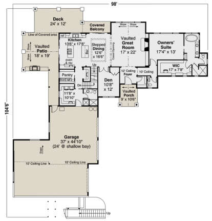 Main Floor for House Plan #035-00873