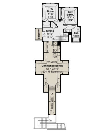 Second Floor for House Plan #035-00873
