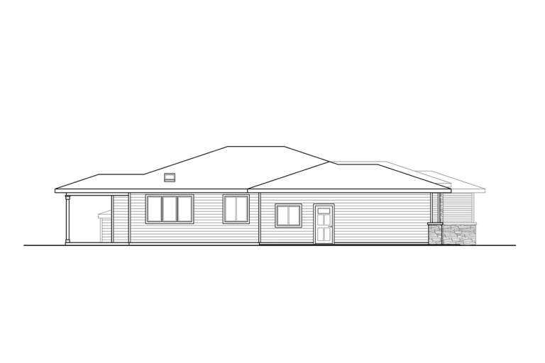 Ranch House Plan #035-00875 Elevation Photo