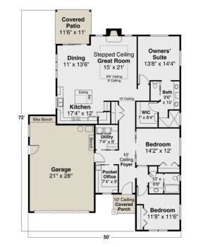 Main Floor for House Plan #035-00875