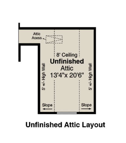 Attic Space for House Plan #035-00876