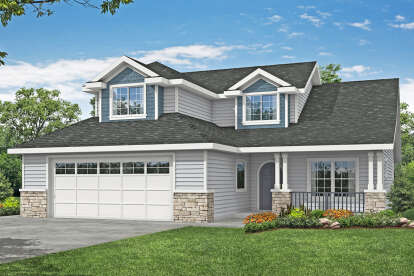 Country House Plan #035-00877 Elevation Photo