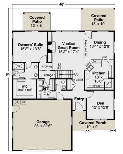 Main Floor for House Plan #035-00877