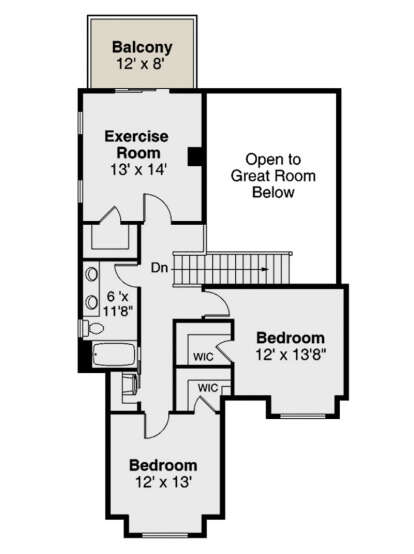 Second Floor for House Plan #035-00877