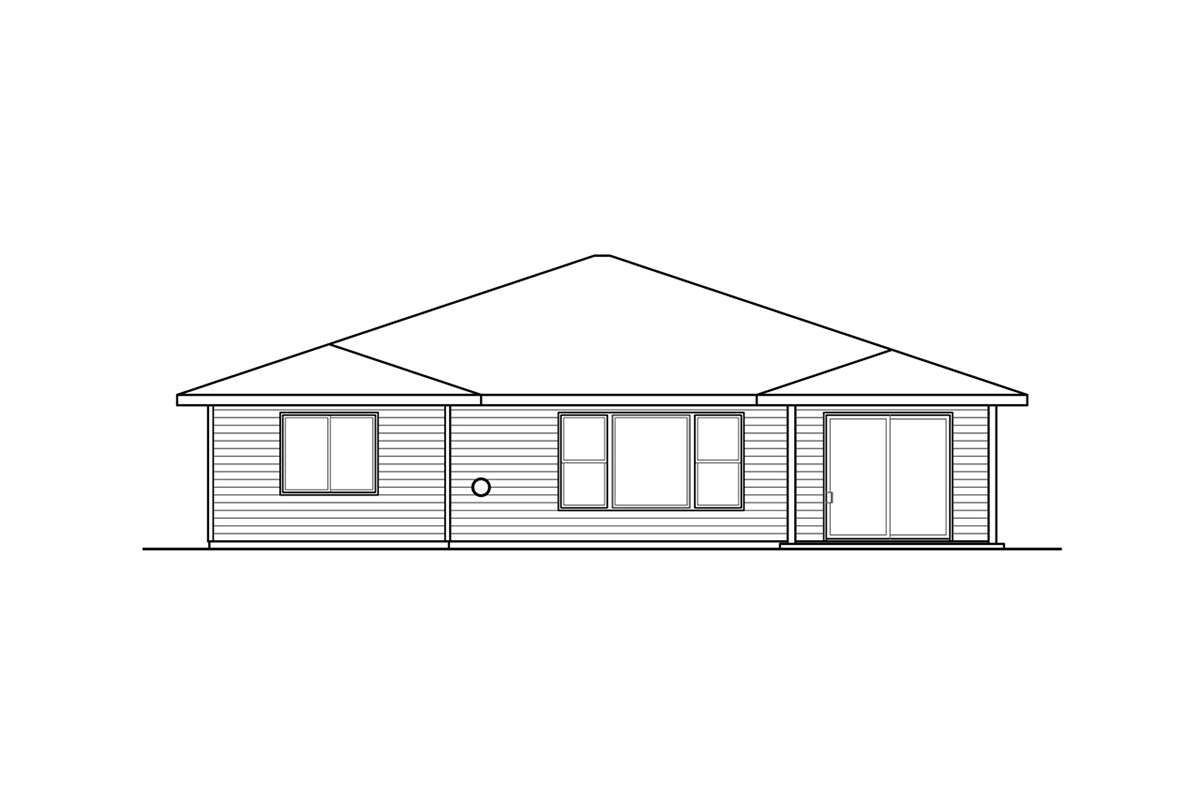 Ranch House Plan #035-00879 Elevation Photo