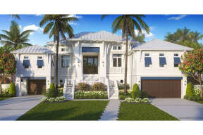 Coastal House Plan #1018-00288 Elevation Photo