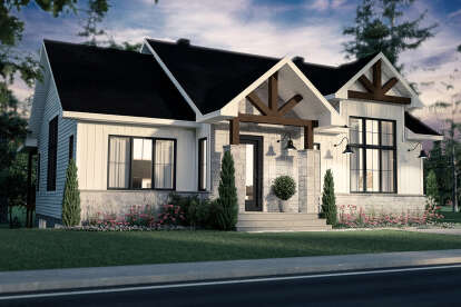 Modern House Plan #034-01280 Elevation Photo