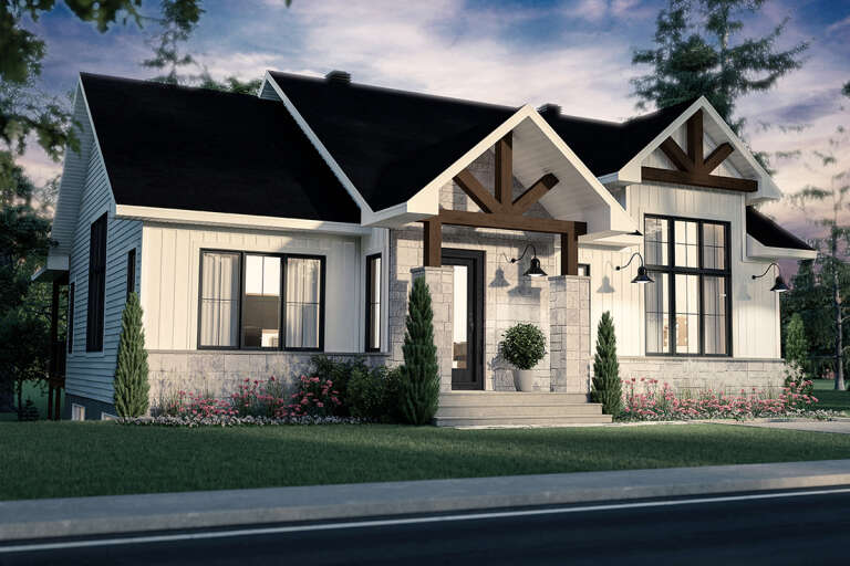 House Plan House Plan #24872 Angled Front Elevation