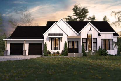 Modern Farmhouse House Plan #034-01281 Elevation Photo