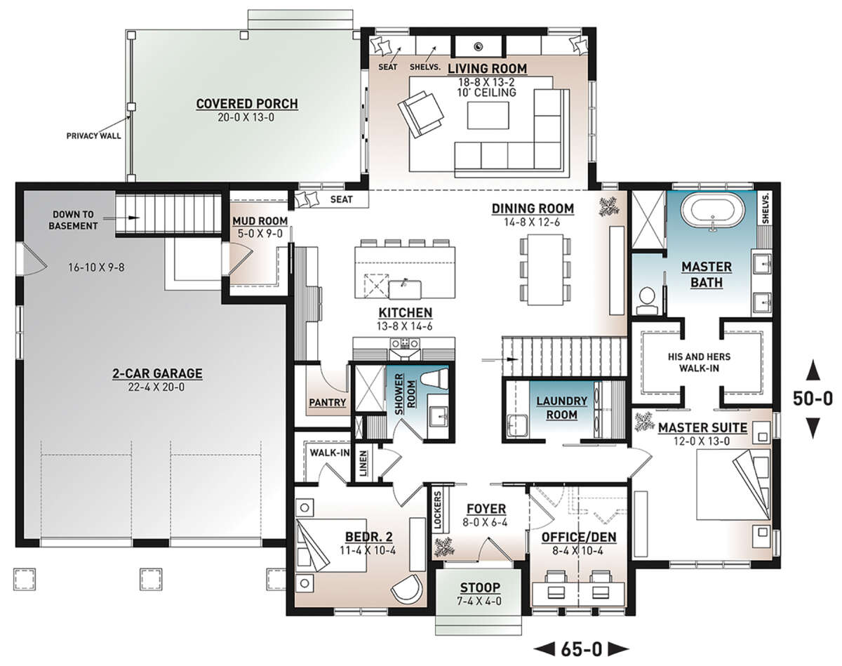 Main Floor for House Plan #034-01281