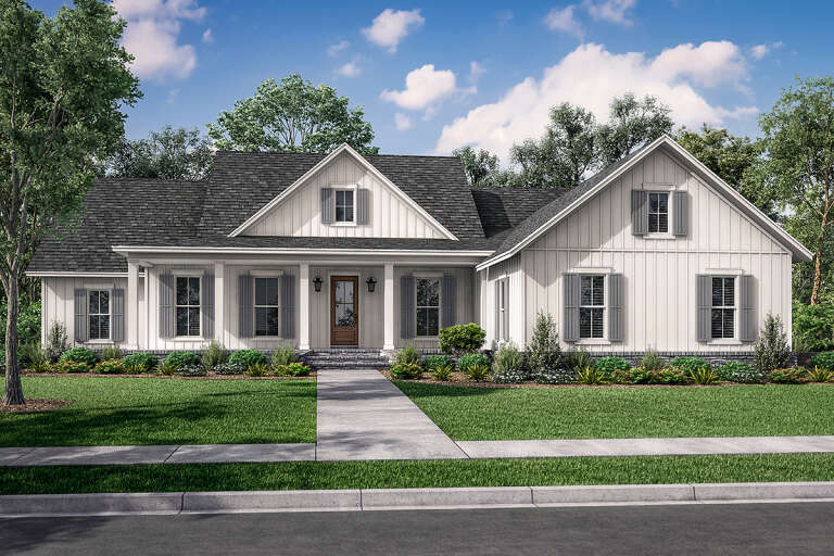Modern Farmhouse House Plan #041-00233 Elevation Photo