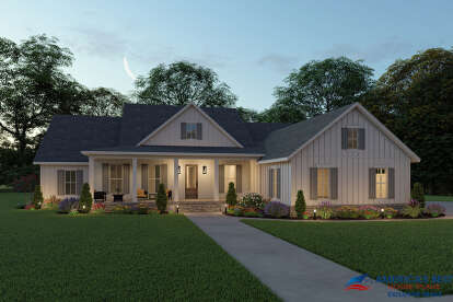 Modern Farmhouse House Plan #041-00233 Elevation Photo