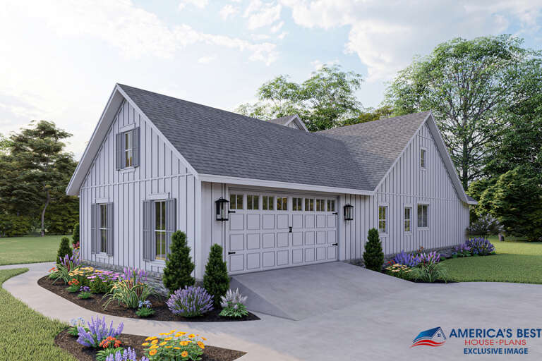 Modern Farmhouse House Plan #041-00233 Elevation Photo