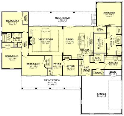 Main Floor for House Plan #041-00233