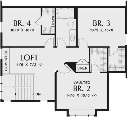 Second Floor for House Plan #2559-00899