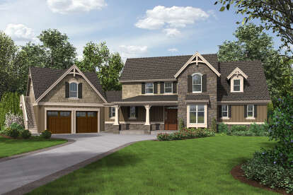 Craftsman House Plan #2559-00900 Elevation Photo