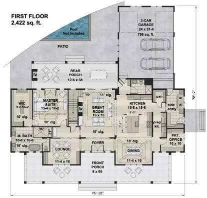 Main Floor for House Plan #098-00326
