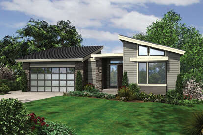 Modern House Plan #2559-00910 Elevation Photo
