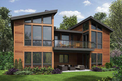 Modern House Plan #2559-00910 Elevation Photo