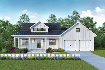 Modern Farmhouse House Plan #699-00283 Elevation Photo