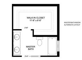 Alternate Master Bathroom for House Plan #2699-00001