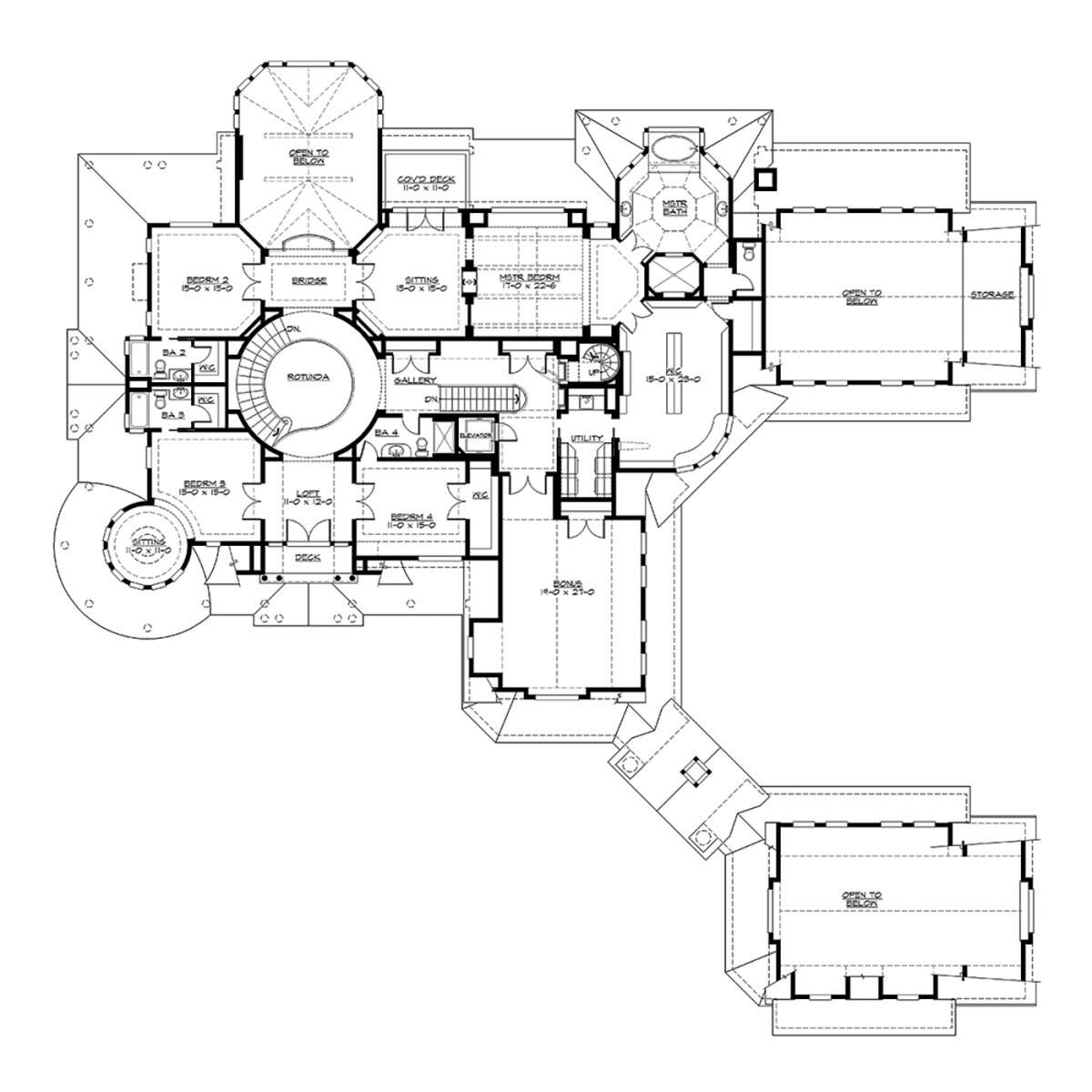 Second Floor for House Plan #341-00306