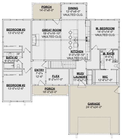 Main Floor for House Plan #1462-00030