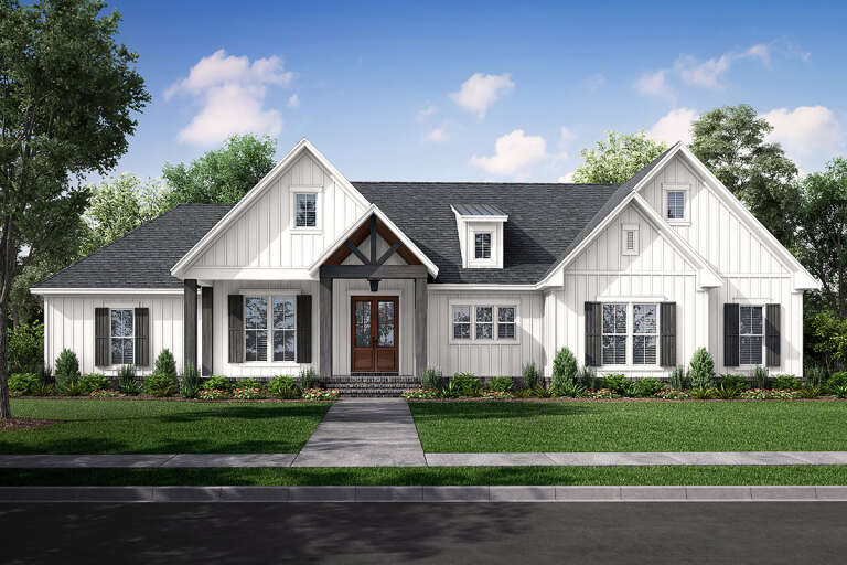 Modern Farmhouse House Plan #041-00234 Elevation Photo