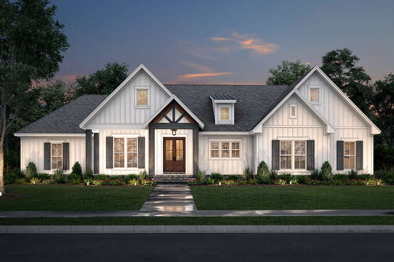 Modern Farmhouse House Plan #041-00234 Elevation Photo