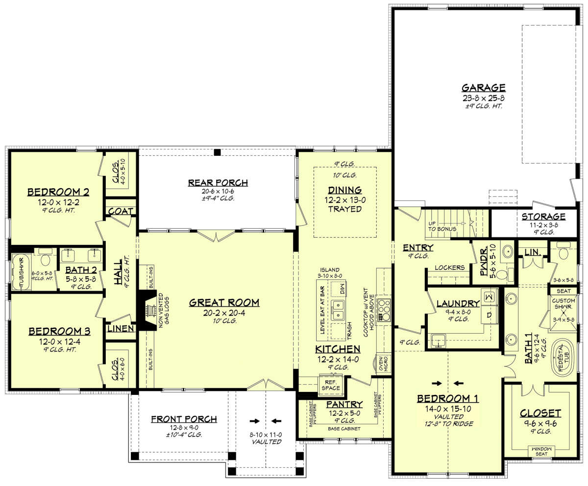 Main Floor for House Plan #041-00234