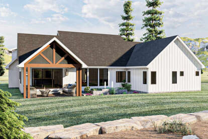 Modern Farmhouse House Plan #963-00451 Elevation Photo