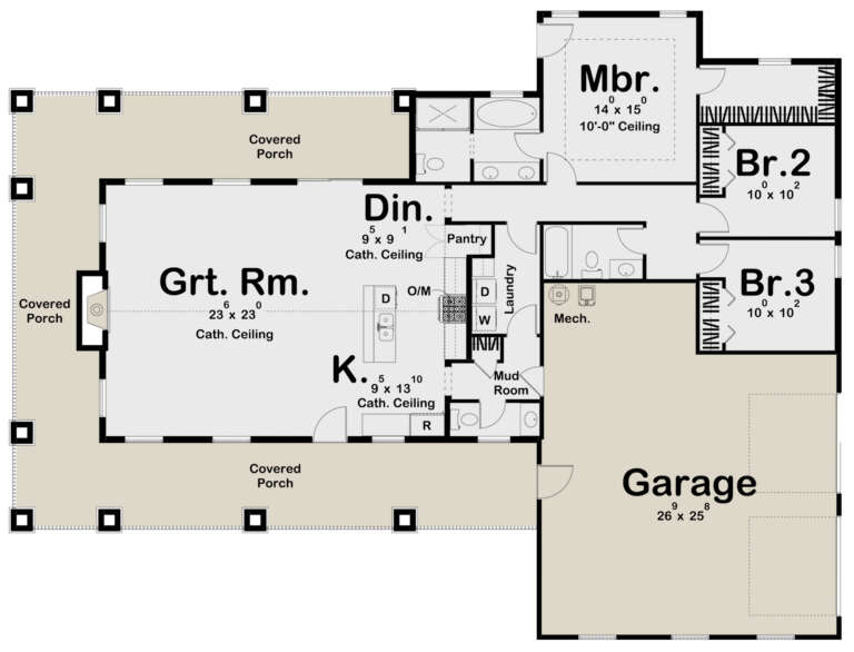 House Plan House Plan #24918 Drawing 1