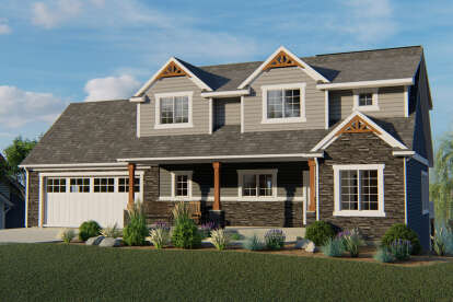 Craftsman House Plan #5032-00050 Elevation Photo