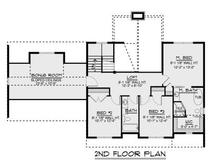 Second Floor for House Plan #5032-00050