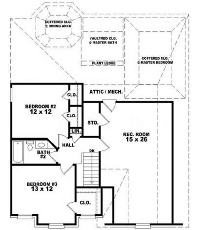Second Floor for House Plan #053-00236