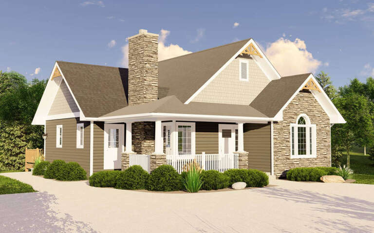 House Plan House Plan #24931 Angled Front Elevation