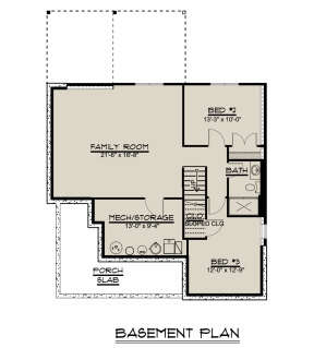 Basement for House Plan #5032-00053