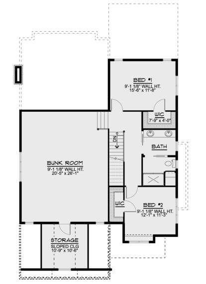 Second Floor for House Plan #5032-00057