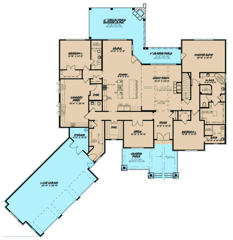 House Plan House Plan #24938 Drawing 1