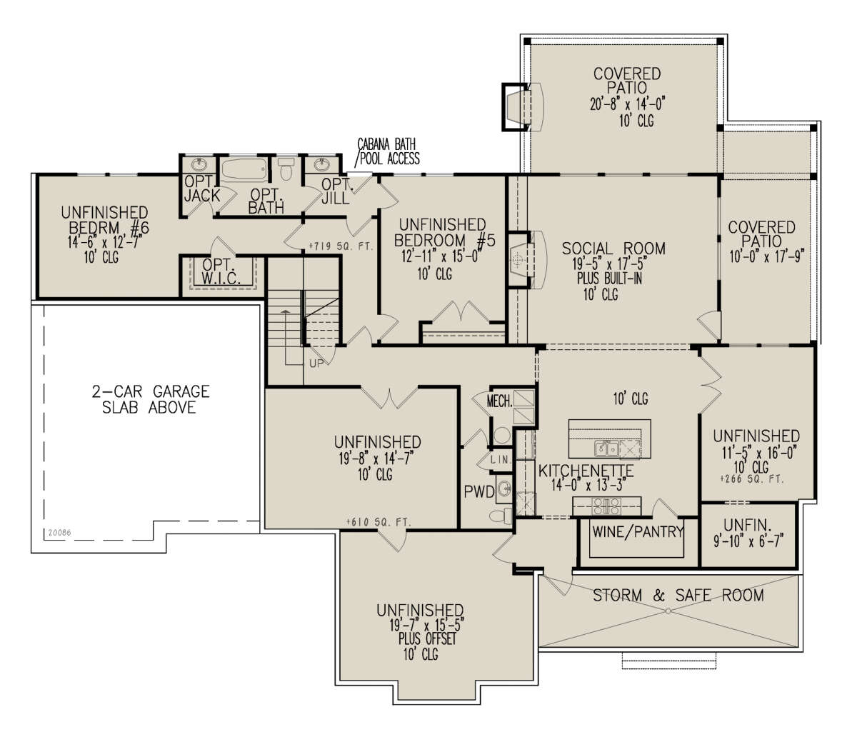Basement for House Plan #699-00284