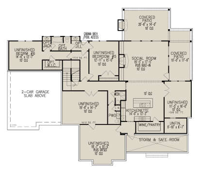 Basement for House Plan #699-00284