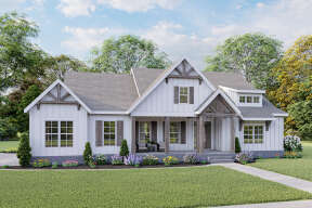 Modern Farmhouse House Plan #009-00295 Elevation Photo