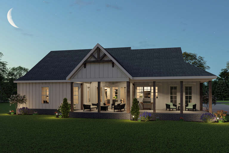 Modern Farmhouse House Plan #009-00295 Elevation Photo