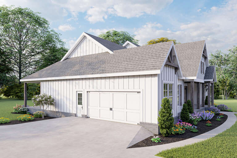 Modern Farmhouse House Plan #009-00295 Elevation Photo