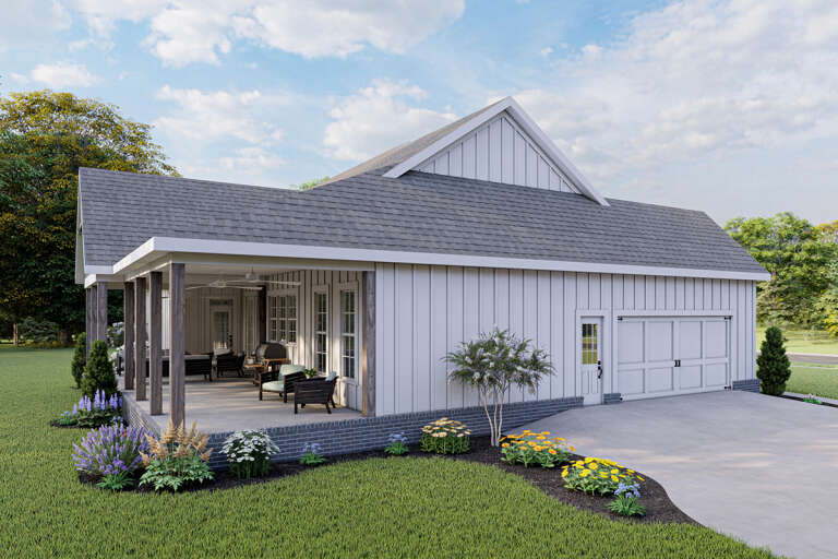 Modern Farmhouse House Plan #009-00295 Elevation Photo