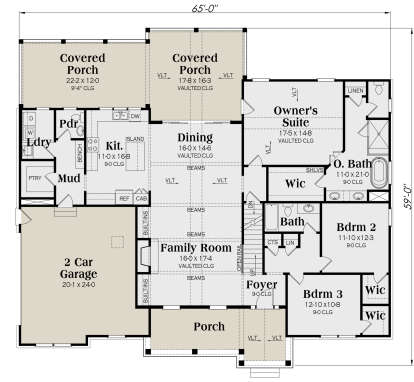 Main Floor for House Plan #009-00295