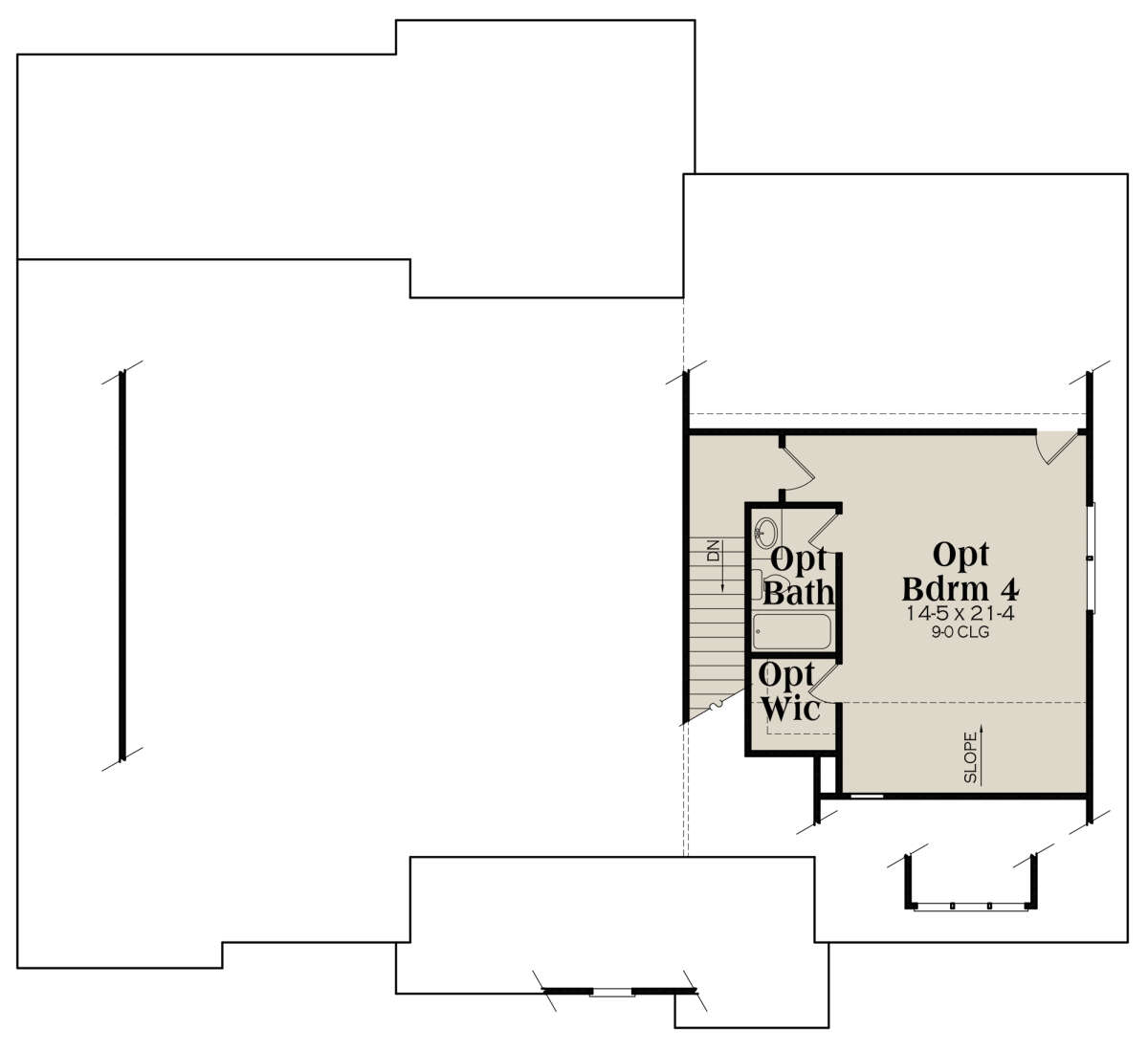 Optional Second Floor for House Plan #009-00295