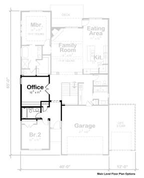Optional Home Office for House Plan #402-01667